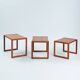 set of 3 nesting Teak tables, danish design, 1970s