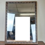 Ancien miroir de boiserie époque Napoléon III en bois a double patine