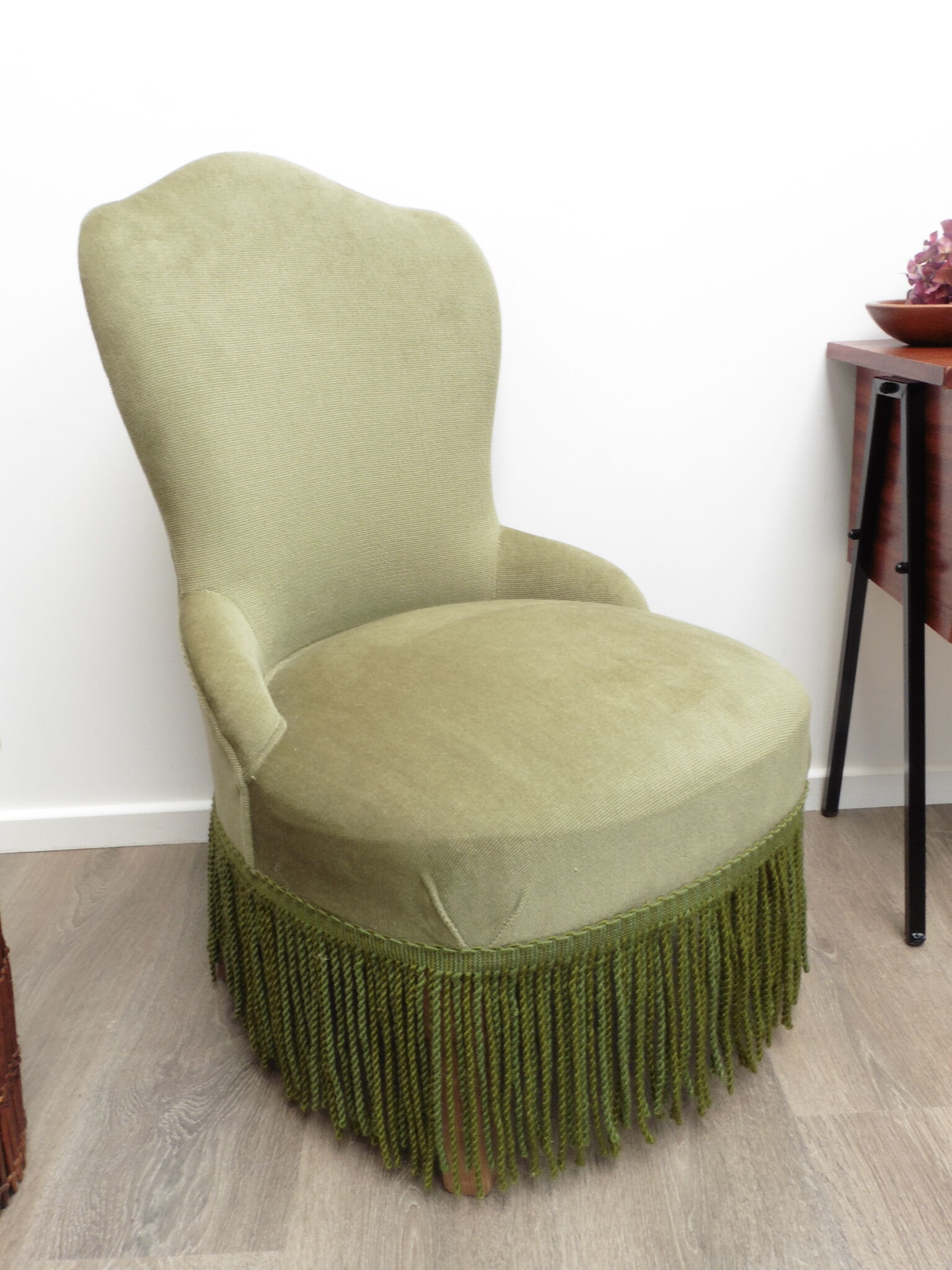 Green armchair