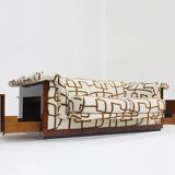 Vintage Art Deco sofa burl wood
