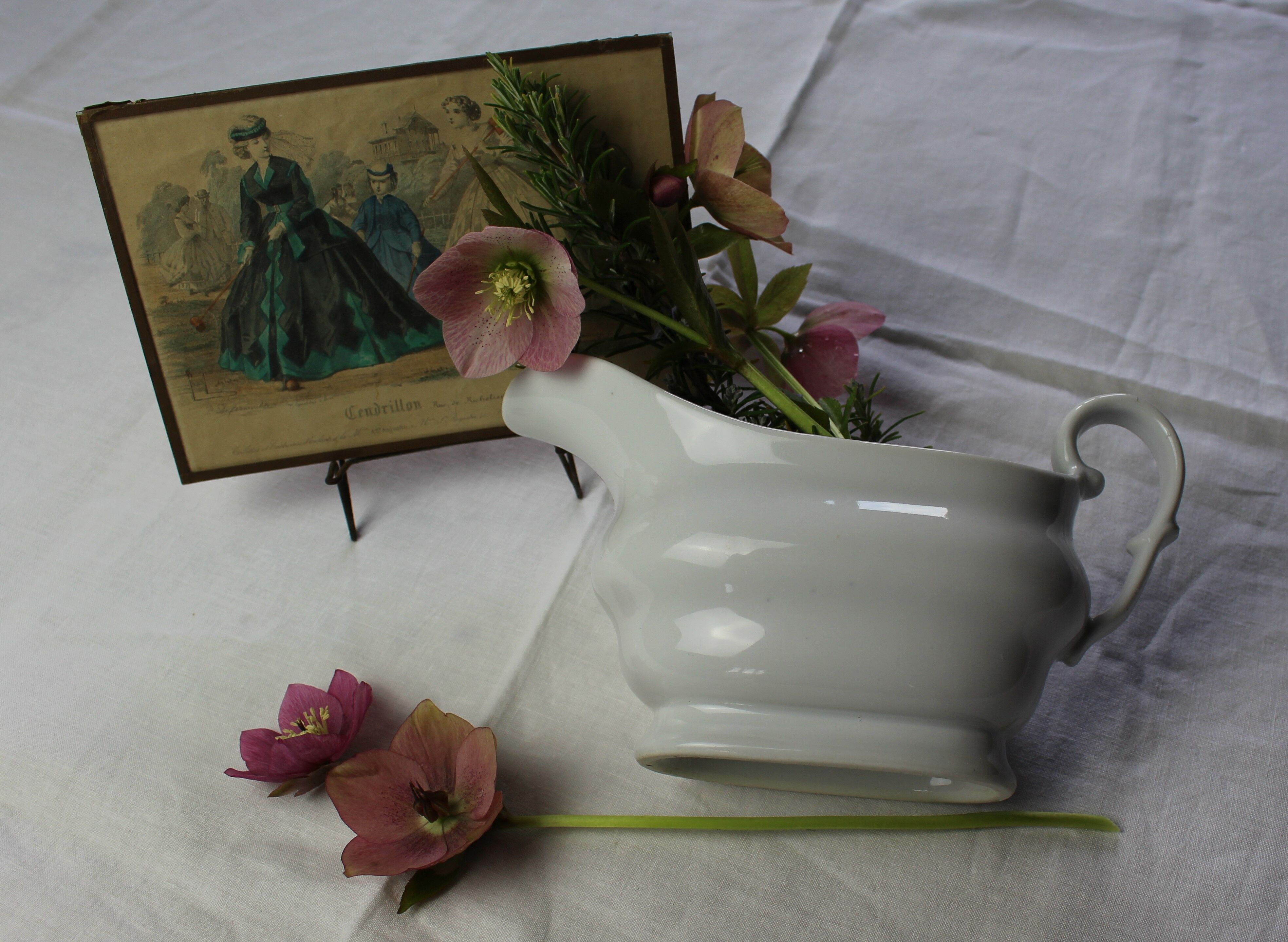 White porcelain gravy boat