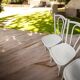 4 vintage white bistro chairs