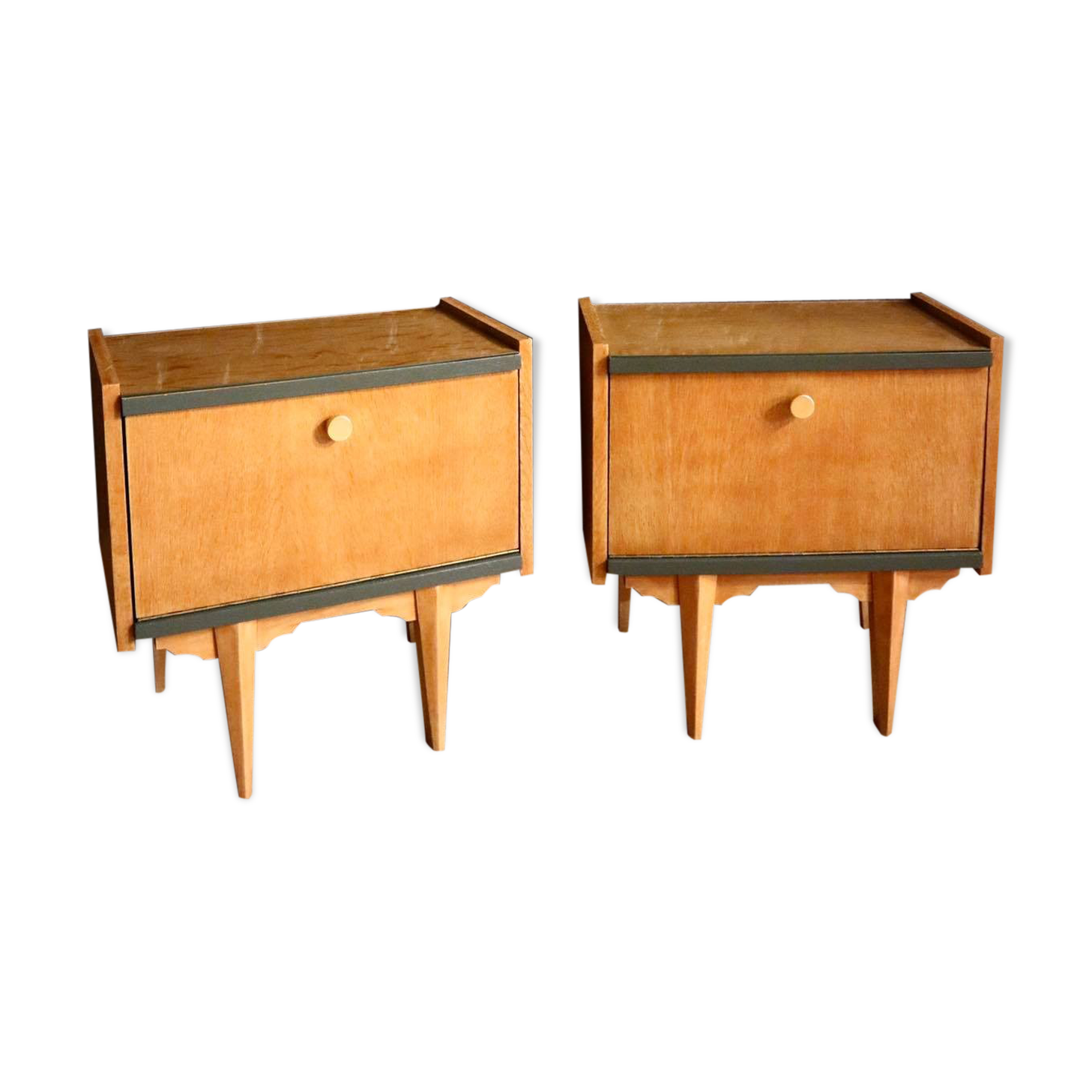 Pair of vintage bedsides