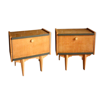 Pair of vintage bedsides