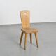 Chaise en Pin massif par Christian Durupt, Meribel 1960