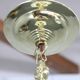 Pair of 1930s Peter Behrens Luzette pendants in opaline glass and brass