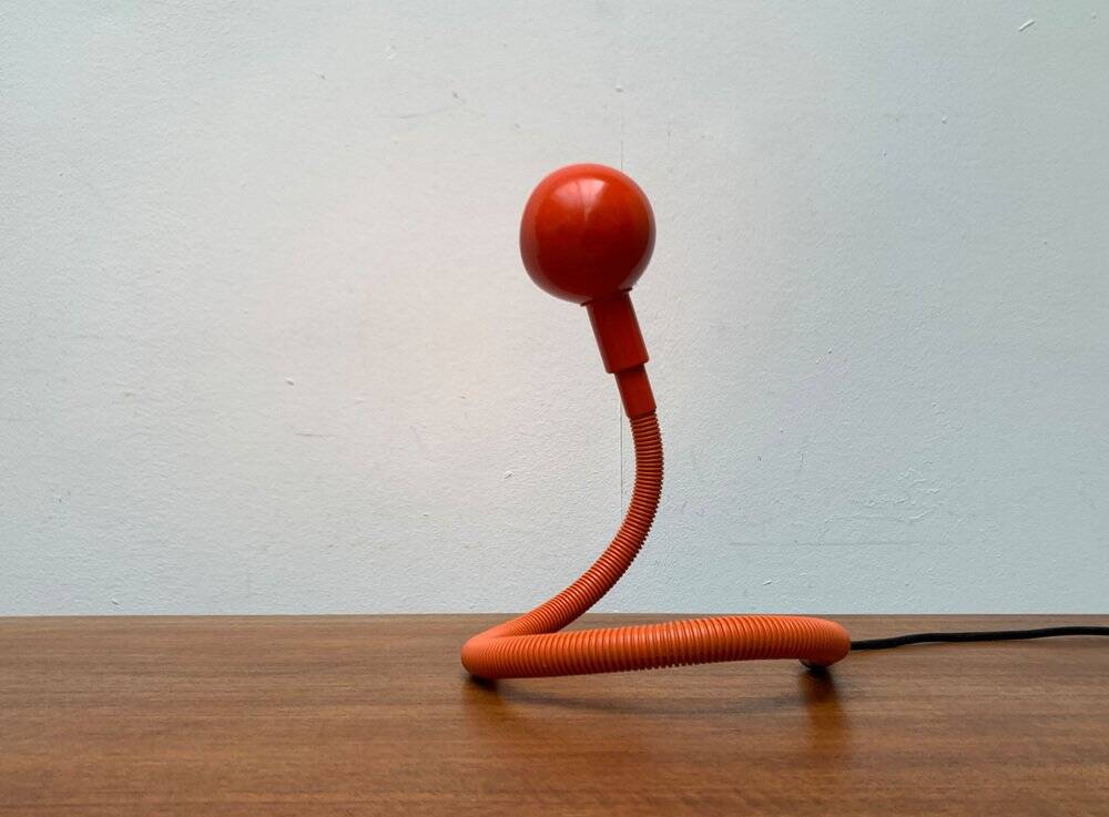 Vintage Italian Space Age Hebi table lamp by Isao Hosoe for Valenti Luce, 1970s.