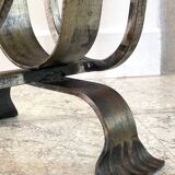 Vintage Brutalist Steel Magazine Rack