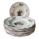Series of 9 Sarreguemines France soup plates, Agreste collection