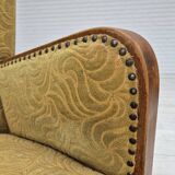 1960s, Danish highback armchair, original condition, cotton/wool.