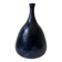 Night blue glazed ceramic vase, signed, circa 1950.