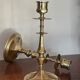 Pair of solid brass candle holders