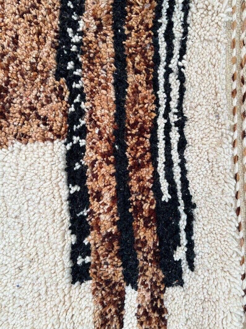 Handmade traditional pure wool Berber rug size 2/3m.