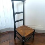 Chaise prie dieu en bois noirci xixème siècle