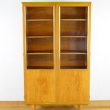 Vintage blond oak glazed library 1950