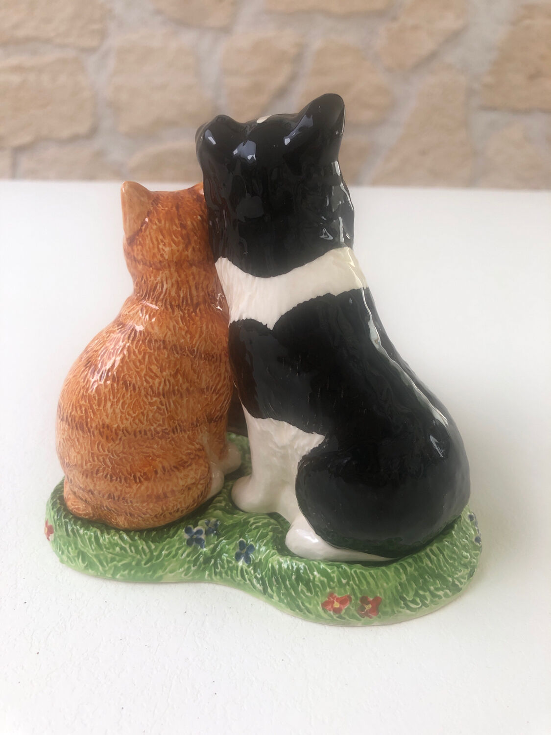 Salt shaker, pepper and mustard maker, dog, cat