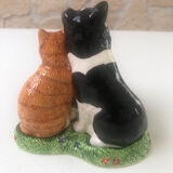 Salt shaker, pepper and mustard maker, dog, cat