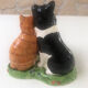 Salt shaker, pepper and mustard maker, dog, cat