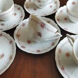 6 tasses Chapus Frères Limoges "Service Perle"