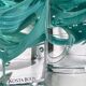2 bougeoirs turquoise Kosta Boda Atoll par Anna Ehrner