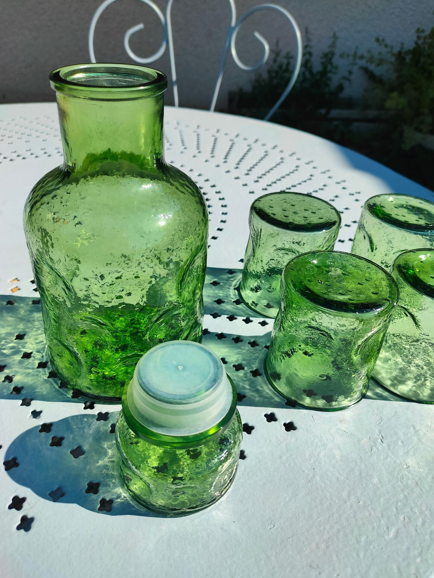 Carafe et verre Vintage
