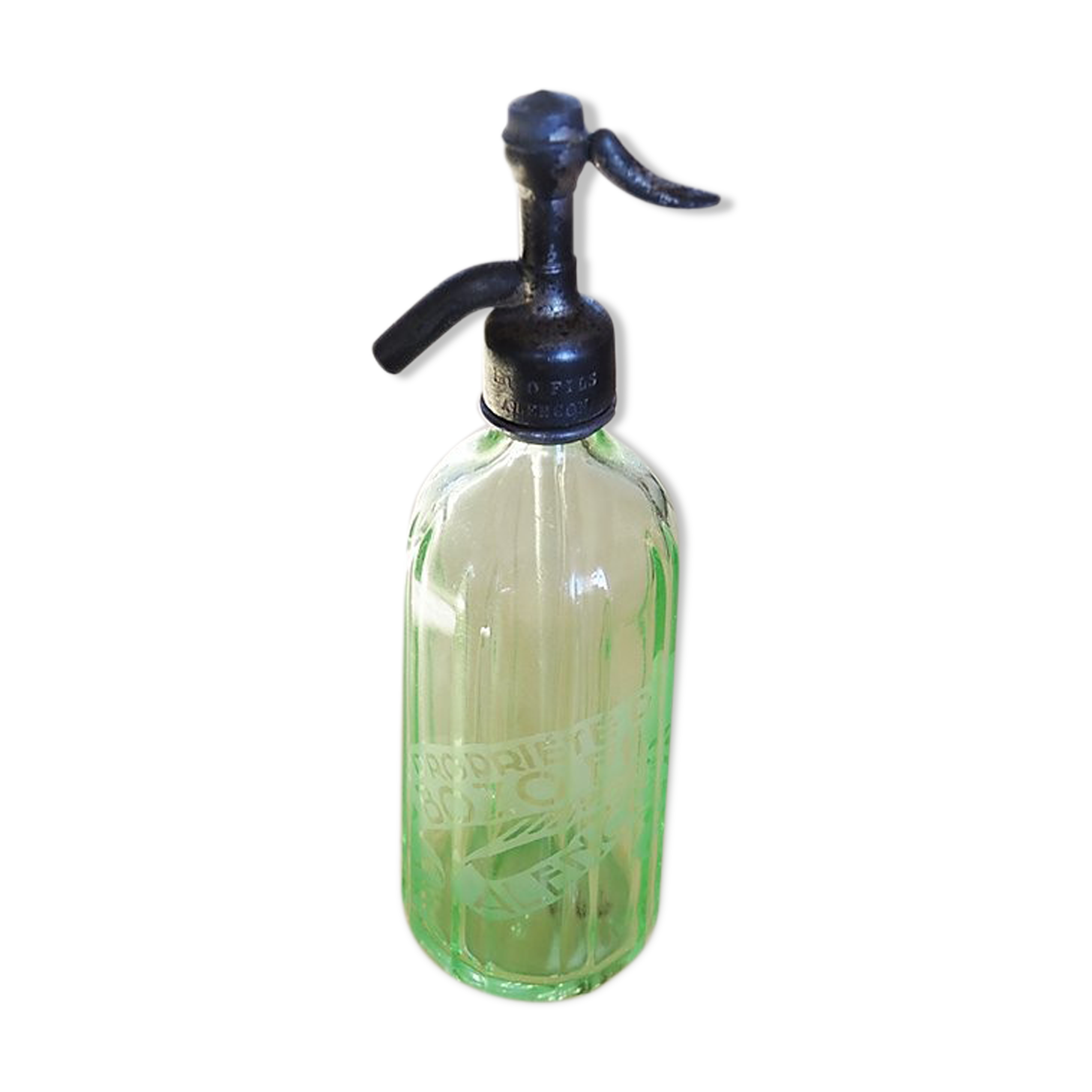 Old glass siphon