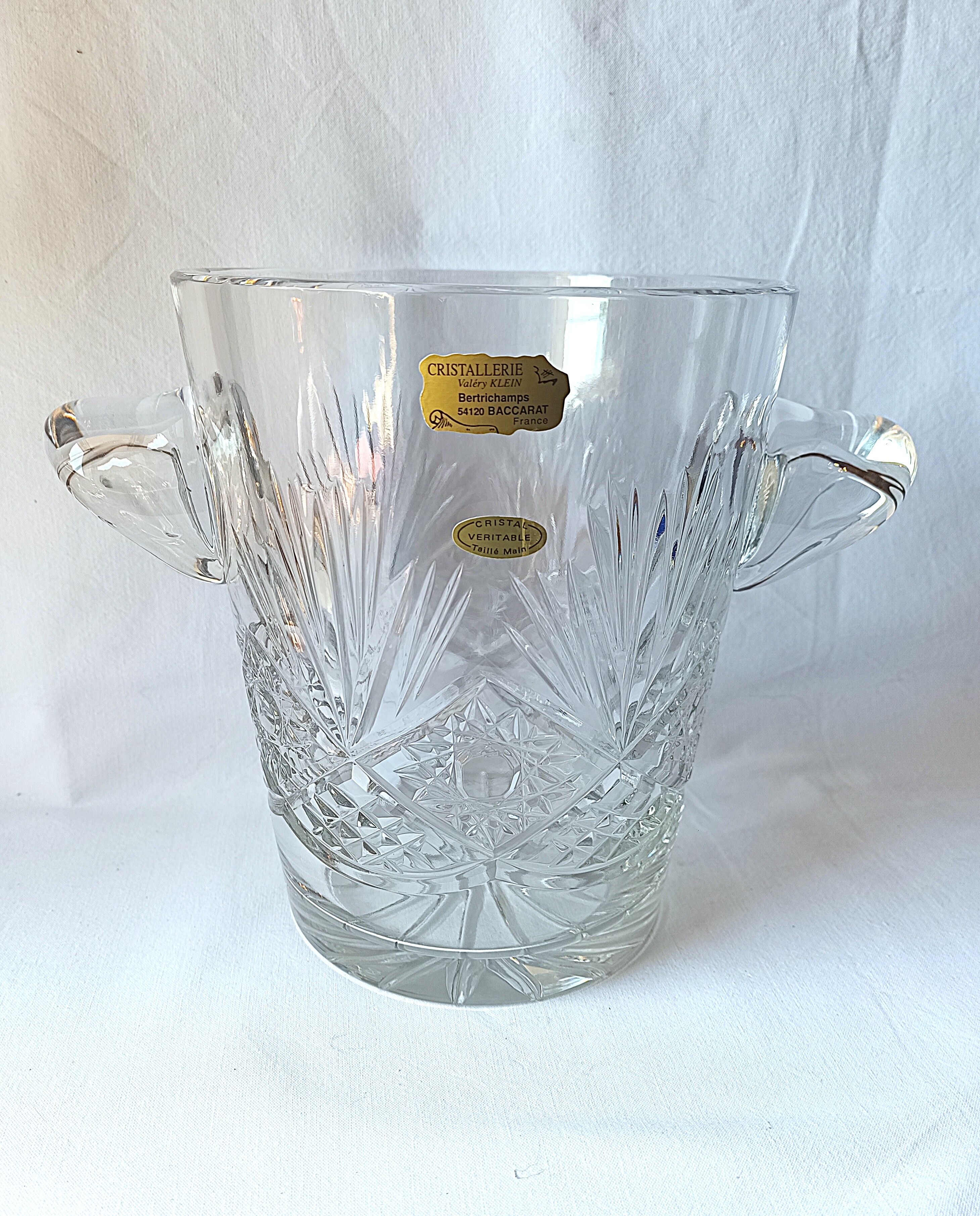 Crystal ice champagne bucket hand size Valery Klein Bertrichamps / Bacc