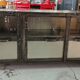 Metal tv stand three doors showcase