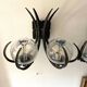 Brutalist pair of glass wall lights Mazzega, Italy 1960
