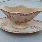 Saucière in iron earth of Gien model Pink hawthorn