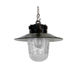 Vintage industrial factory hanging light, 1970s