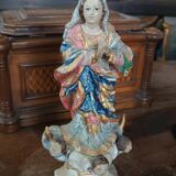 Antique small wooden sculpture, Immaculate Virgin, South America, 19th century
