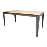 Table à manger en hêtre et aluminium Piet Hein Eek
