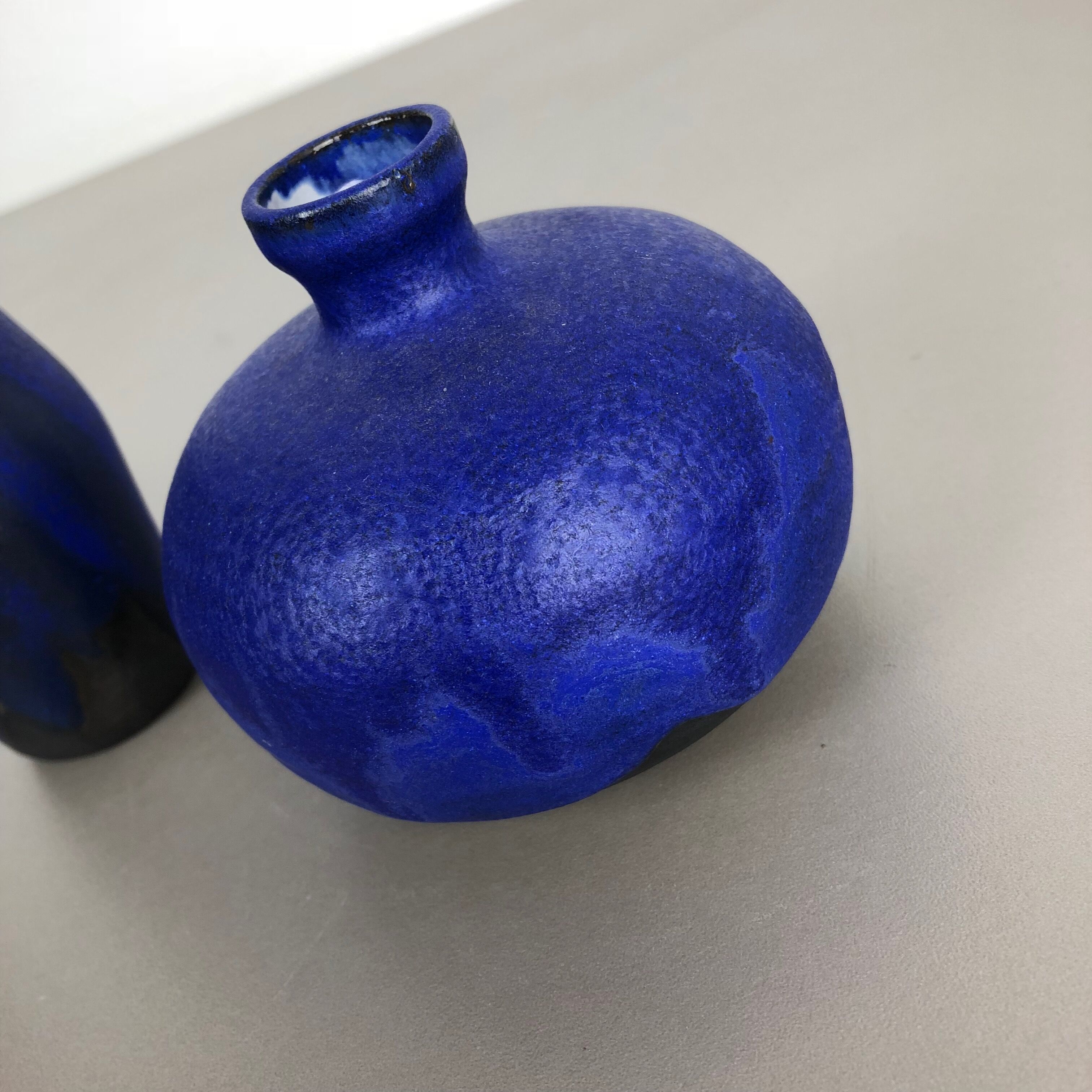 Set of 3 ceramic studio pottery vase by Gerhard Liebenthron, Germany, 1960s