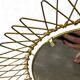 Vintage gold sunburst mirror / solar mirror