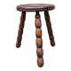 Turned wooden tripod stool