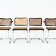 Set of 4 B32 style dining room chairs by Marcel Breuer