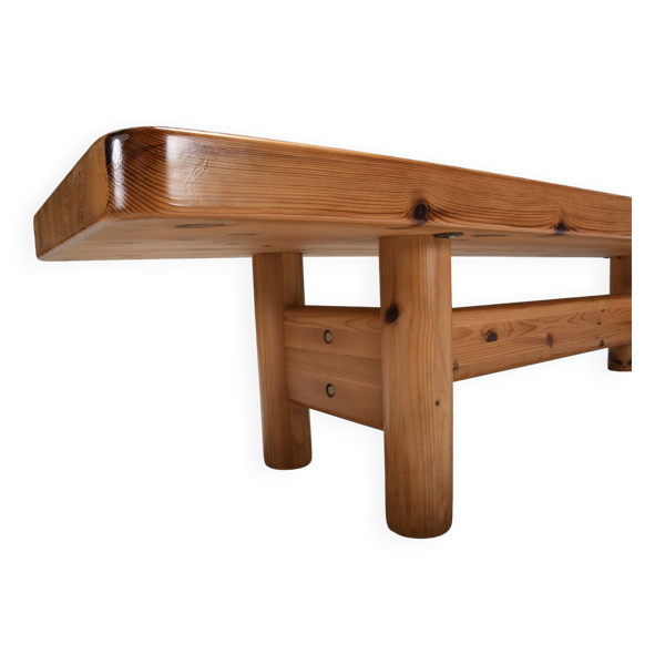 Grand Banc/Table en Pin Massif par les Architectes Friis & Moltke Nielsen, 1978