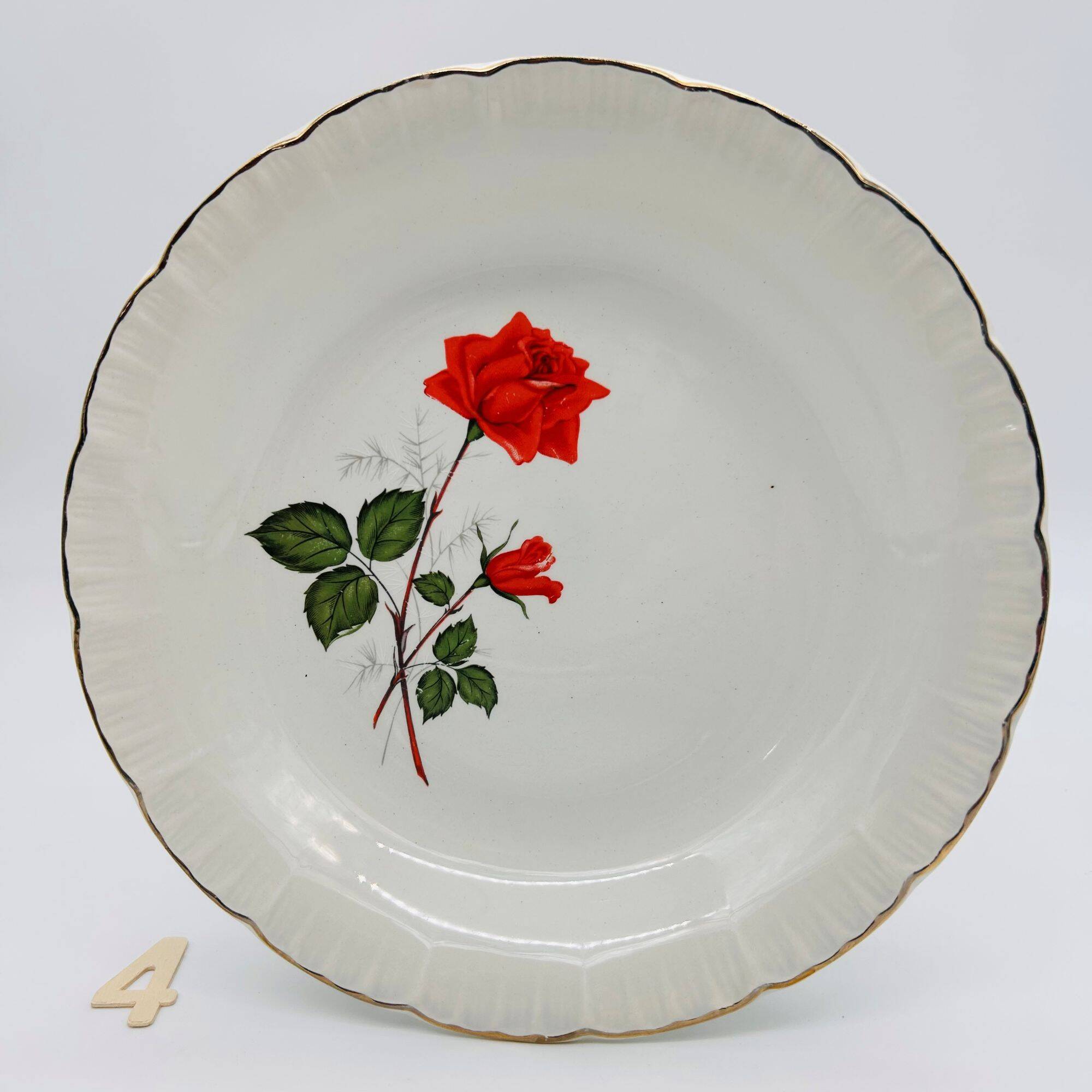 6 Vintage deep plates. Digoin & Sarreguemines, Sevigné model.