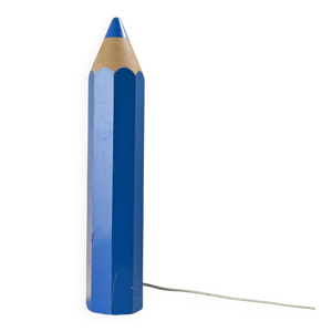 Lampe crayon en bois - vers 1980