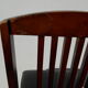 Folding chair in wood and leather, set of 4