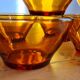 Set of 8 bowls in amber Duralex glass