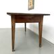 Solid pine farmhouse table, two drawers, fluted legs, France.