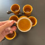 Set of 6 stoneware coffee cups