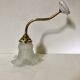 Brass art deco and pressed glass tulip