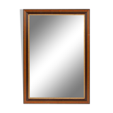 Miroir vintage encadrement bois placage peint imitation marqueterie 72x102cm