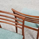 Midcentury Danish set of 6 dining chairs in teak by Erling Torvits for Sorø Stolefabrik 1960s