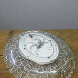 Vintage illuminated mirror with frosted plexiglass frame 1970s