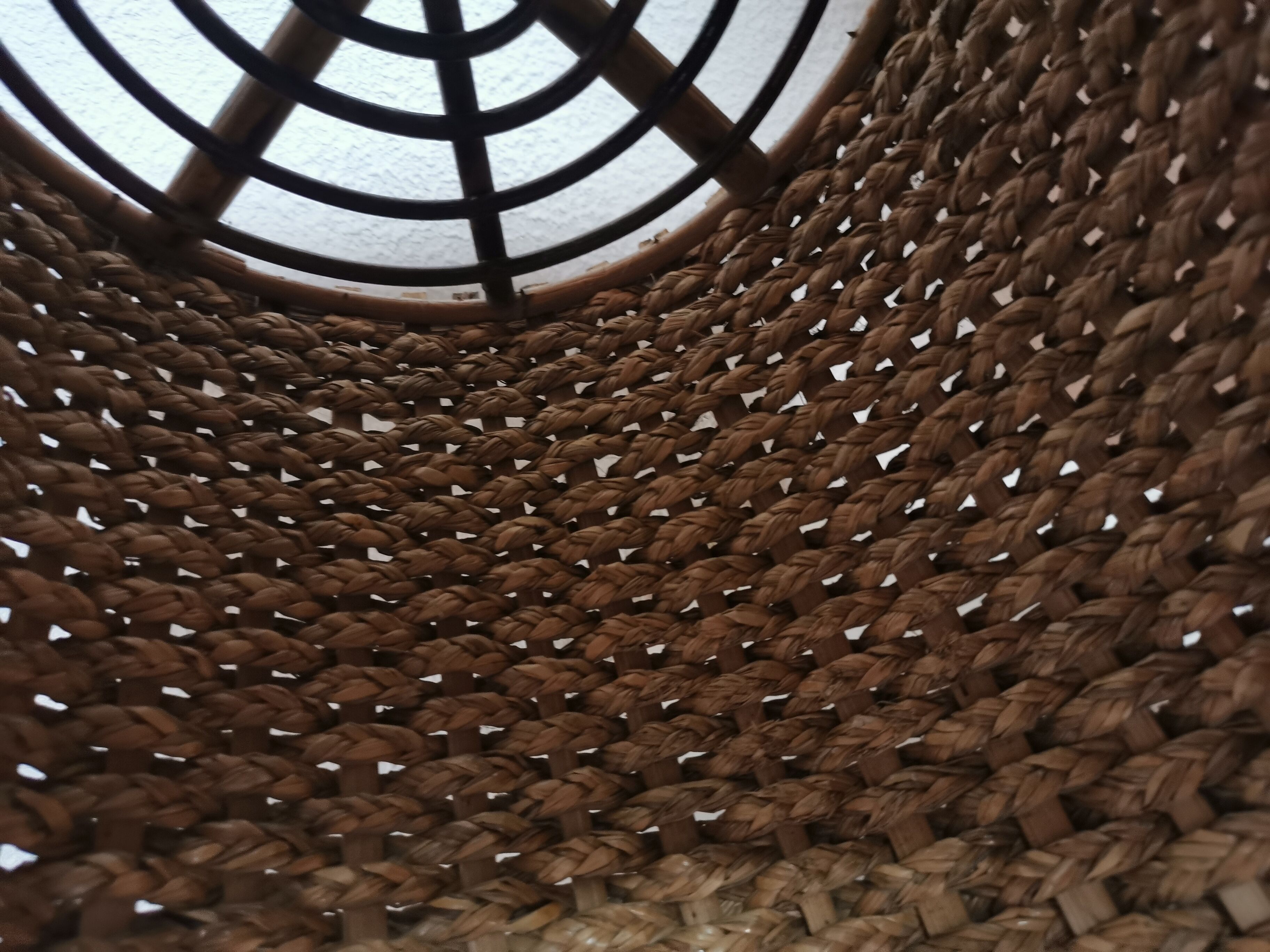 Vintage woven fiber basket