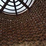 Vintage woven fiber basket